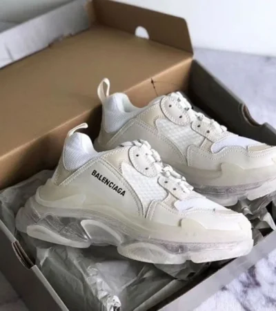 Balenciaga Triple S Clear Sole white Men Shoes (FT342)