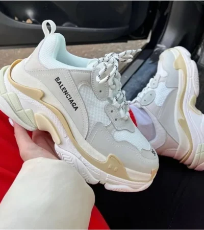 Balenciaga Triples Cream Shoes For Men (SW1201)