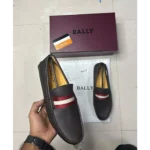 Bally Leather Premium Loafer Brown Shoes For Men (HS113) - Image 3