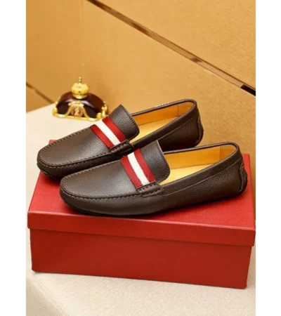 Bally Leather Premium Loafer Brown Shoes For Men (HS113)