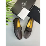 Balmain Leather Luxury Loafer Brown Shoes For Men (HS114) - Image 3