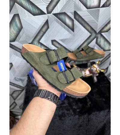 Birkenstock Arizona Olive Suede For Men (SF89)