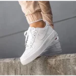 Classic Nike Air Force 1 White Pure Leather Shoes For Men (SW6215) - Image 2