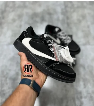 Classic Travis Scott X Jordan 1 Black White Phantom Shoes For Men (SW6211)