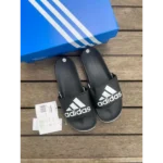 Classy Adidas Adilette Comfort Blue Slides For Men (BH989)