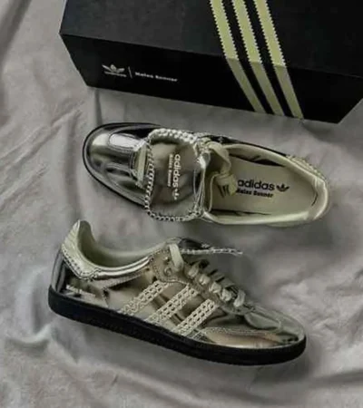 Classy Adidas Samba X Wales Bonner Silver Shoes For Men (SHI166)