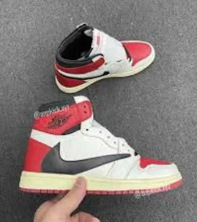 Classy Air Jordan Retro 1 High X Fragment Red White Shoes For Men (SHI191)