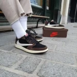 Classy Air Jordan Retro 1 Travis Scott Brown Shoes For Men (SHUB260) - Image 2