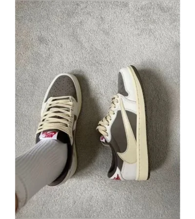 Classy Air Jordan Retro 1 Travis Scott Reverse Mocha Shoes For Men (SHUB256)