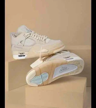 Classy Air Jordan Retro 4 Off White Shoes For Men (SHI161) - Image 2