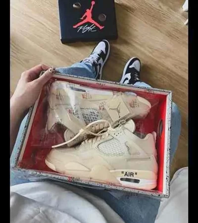 Classy Air Jordan Retro 4 Off White Shoes For Men (SHI161)