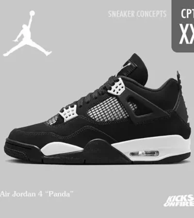 Classy Air Jordan Retro 4 Oreo Panda Shoes For Men (BH817)