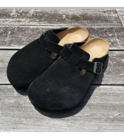 Classy Birkenstock Booston Black Suede For Men (BH1003)