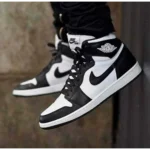 Classy Jordan Retro 1 High Black White Panda Shoes For Men (SHI242) - Image 3