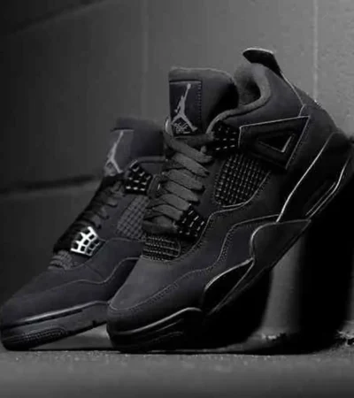 Classy Jordan Retro 4 Black Cat Shoes For Men (SHI243)