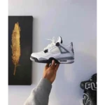 Classy Jordan Retro 4 White Cement Shoes For Men (SHI241) - Image 2