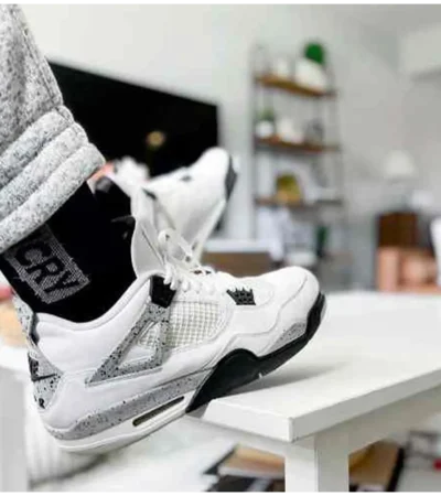Classy Jordan Retro 4 White Cement Shoes For Men (SHI241)