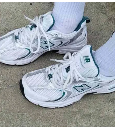 Classy New Balance 530 White Green Shoes For Men (SHI223) - Image 2