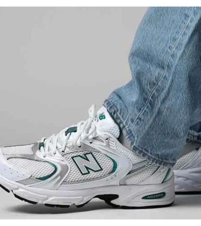 Classy New Balance 530 White Green Shoes For Men (SHI223)