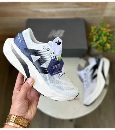 Classy New Balance Fuelcell Rebel V4 White Black Shoes For Men (SHUB282) - Image 2