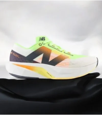 Classy New Balance Fuelcell Rebel V4 White Neon Shoes For Men (SHUB283)