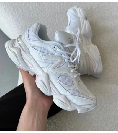 Classy New Balance Unisex 9060 Abzorb White Sneakers For Men (SHUB271) - Image 2