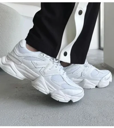 Classy New Balance Unisex 9060 Abzorb White Sneakers For Men (SHUB271)