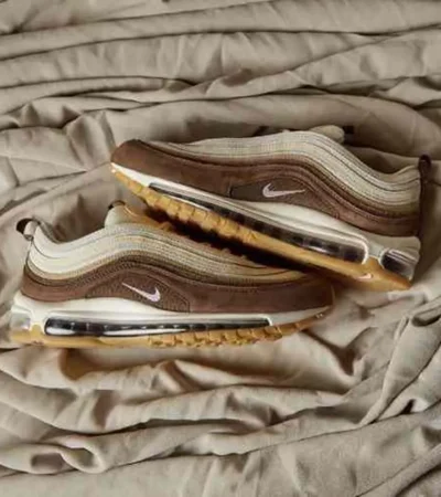 Classy Nike Air Max 97 Muslin Pink Foam Crepe Brown Shoes For Men (SHI163) - Image 2