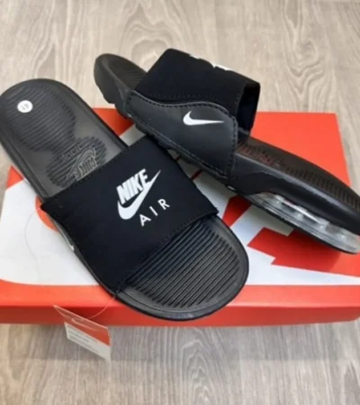 Classy Nike Air Max Camden Black White Slides For Men (BH986)