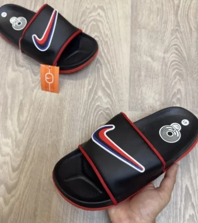 Classy Nike Air Max Cirro Black Red Multi Flip Flops For Men (BH1023) - Image 2