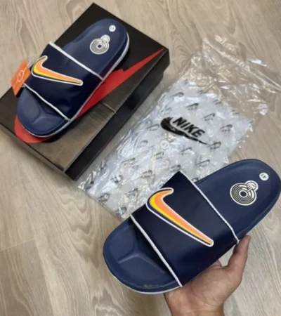 Classy Nike Air Max Cirro Midnight Navy White Flip Flops For Men (BH1024)