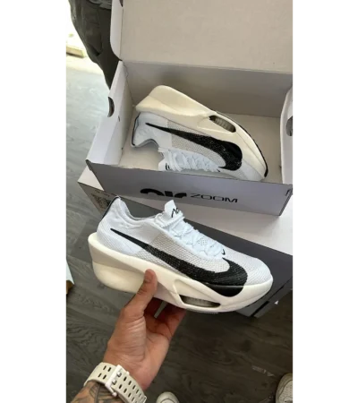 Classy Nike Air Zoom Alphafly Next White Black Shoes For Men (S1H74)