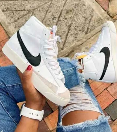 Classy Nike mid Blazer 77 Vintage White Shoes For Men (SHI165) - Image 2