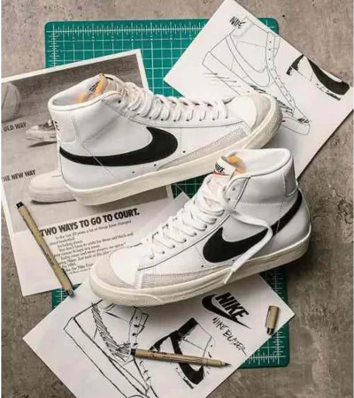 Classy Nike mid Blazer 77 Vintage White Shoes For Men (SHI165)