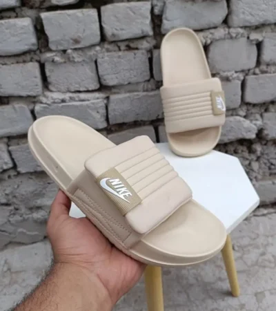 Classy Nike Offcourt Adjust Biege Slides For Men (BH1005)