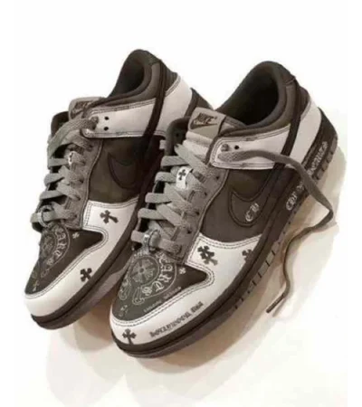 Classy Nike SB Dunk Low Chrome Heart White Cocoa Shoes For Men (SHI192) - Image 2