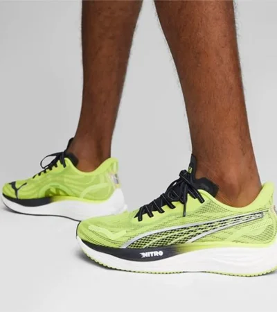 Classy Puma Velocity Nitro 3 Green Shoes For Men (SHUB281) - Image 2