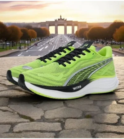 Classy Puma Velocity Nitro 3 Green Shoes For Men (SHUB281)