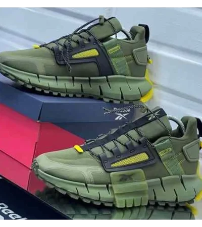 Classy Reebok Zig kinetica Edge Army Green Shoes For Men (SHI233) - Image 2