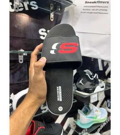 Classy Skecher D1 Slides Black Red For Men (BH1015)