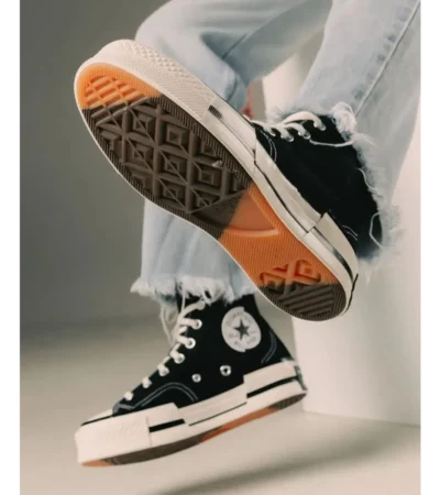 Converse Chuck 70 Plus Black Shoes For Men (LAZ471) - Image 2