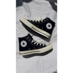 Converse Chuck 70 Taylor Canvas Black Shoes For Men (LAB500) - Image 2