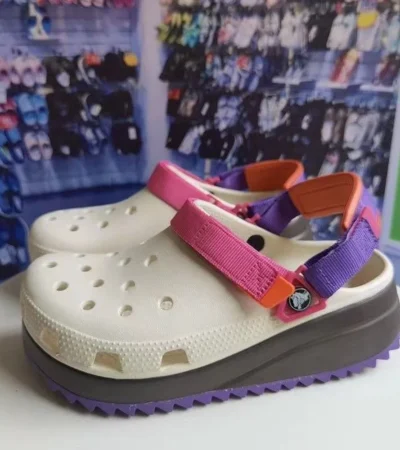 Crocs Hiker Clogs White Purple For Men (LAZ519) - Image 2