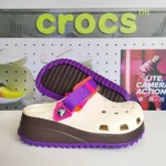 Crocs Hiker Clogs White Purple For Men (LAZ519) - Image 3