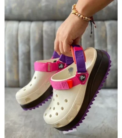 Crocs Hiker Clogs White Purple For Men (LAZ519)