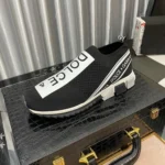 Dolce Gabbana Slip On Black White Sorrento Sneaker For Men (BSF952) - Image 2