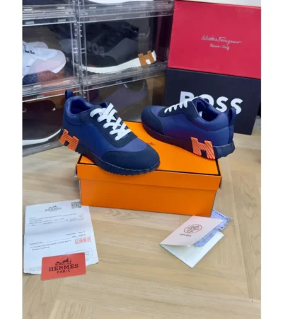 Hermes Bouncing Navy Shoes For Men (LAB328)
