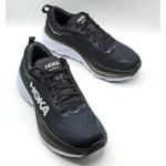 Hoka Bondi 8 White Black Mesh Shoes For Men (BOT146) - Image 3