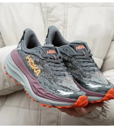 Hoka Stinson ATR 7 D Grey Orange Men Shoes (FT567)