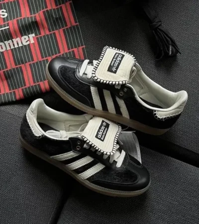 Imported Adidas Wales Bonner X Samba Pony Tonal Core Black Shoes For Men (SW6232)